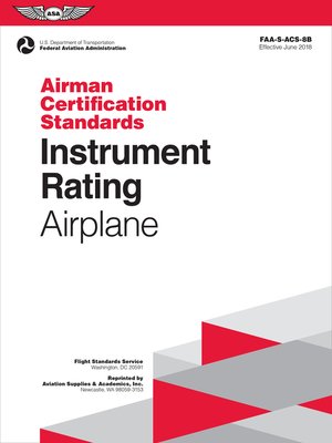 cover image of Instrument Rating Airman Certification Standards--Airplane